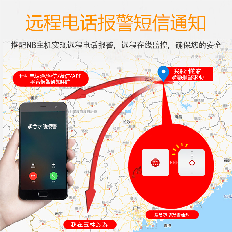 NB-IoT緊急求救按鈕 老人一鍵報警SOS求助手動報警 智慧養(yǎng)老網(wǎng)關(guān)